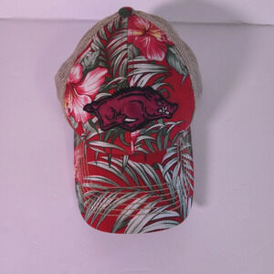 Top of the World University Hat Arkansas MidCrown Meshback Snapback Cap Tropical